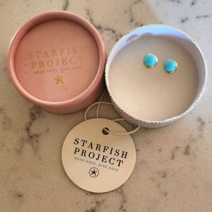 Starfish Project Kady Turquoise stud earrings- never worn